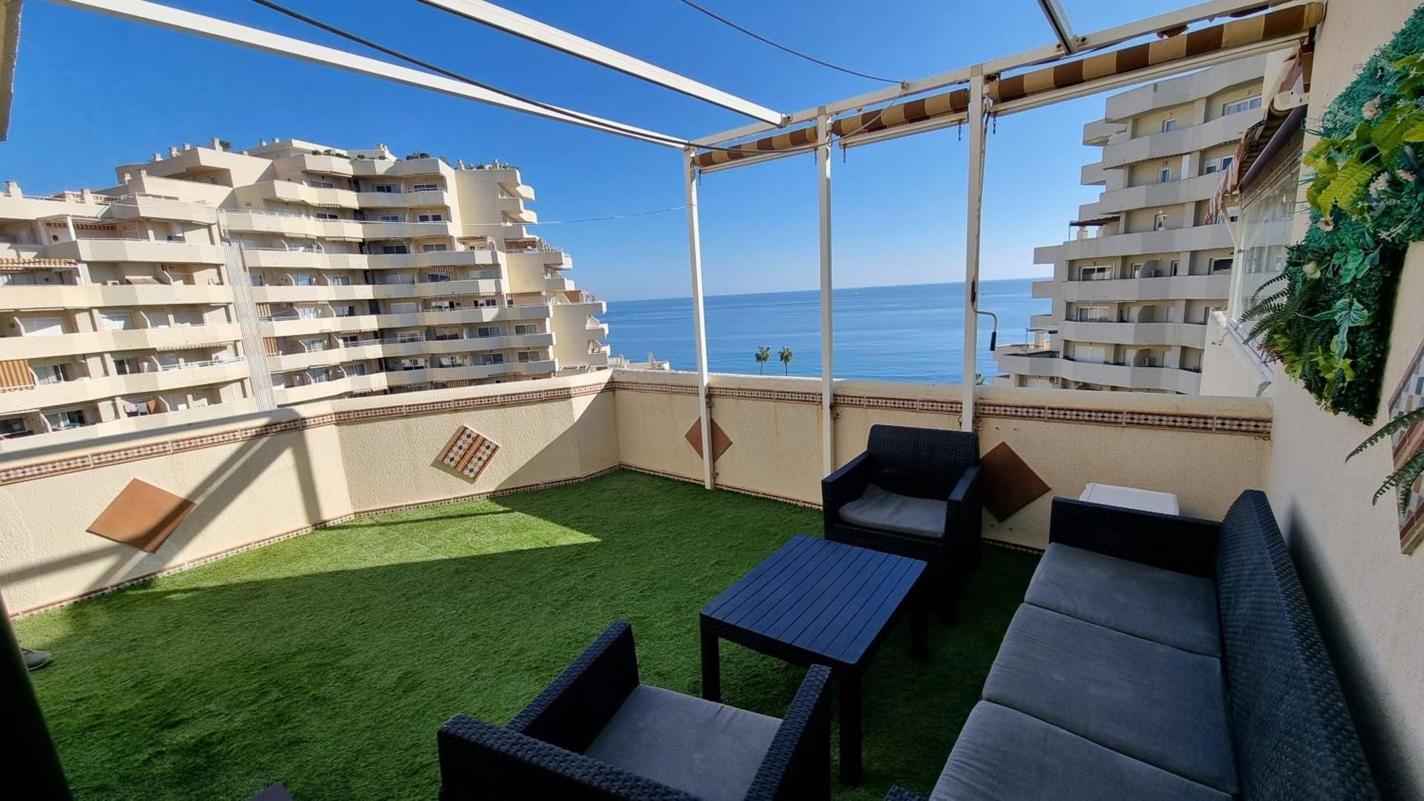 Benalbeach. Espectacular Terraza, Vistas Al Mar. Benalmádena Zewnętrze zdjęcie